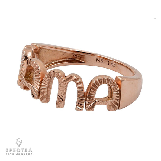 14k Rose Gold Mama Ring