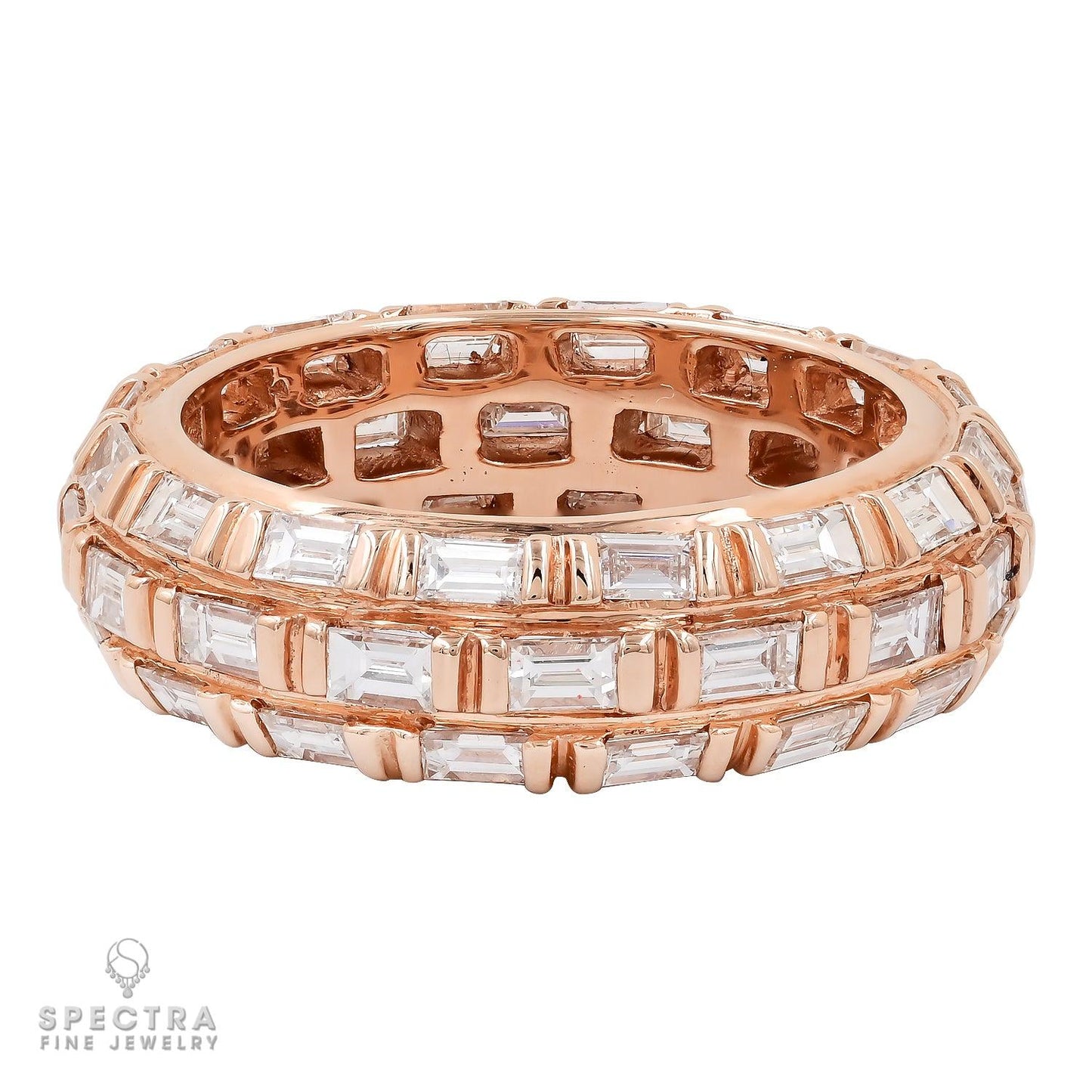 Spectra Fine Jewelry 2.24cts Diamond Rose Gold Wedding Band