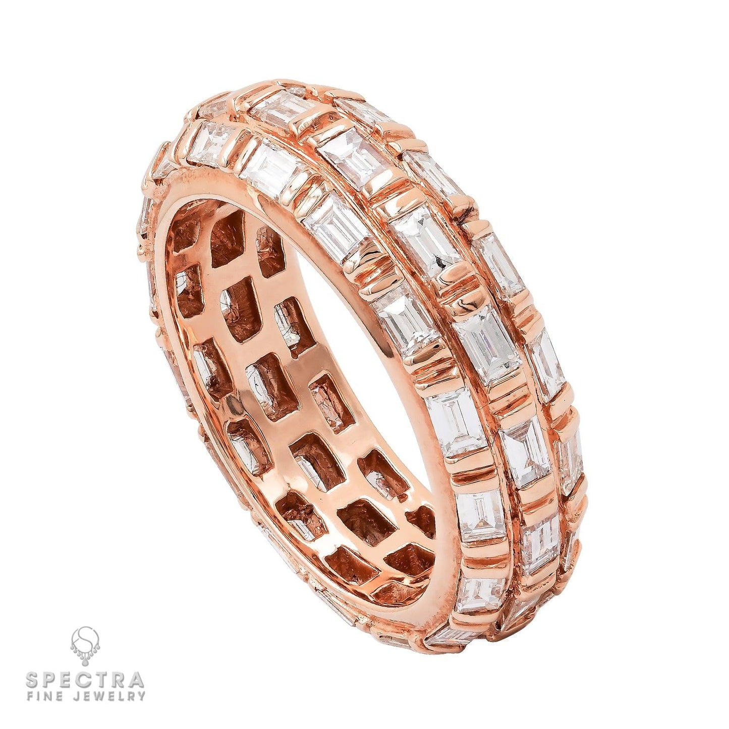 Spectra Fine Jewelry 2.24cts Diamond Rose Gold Wedding Band