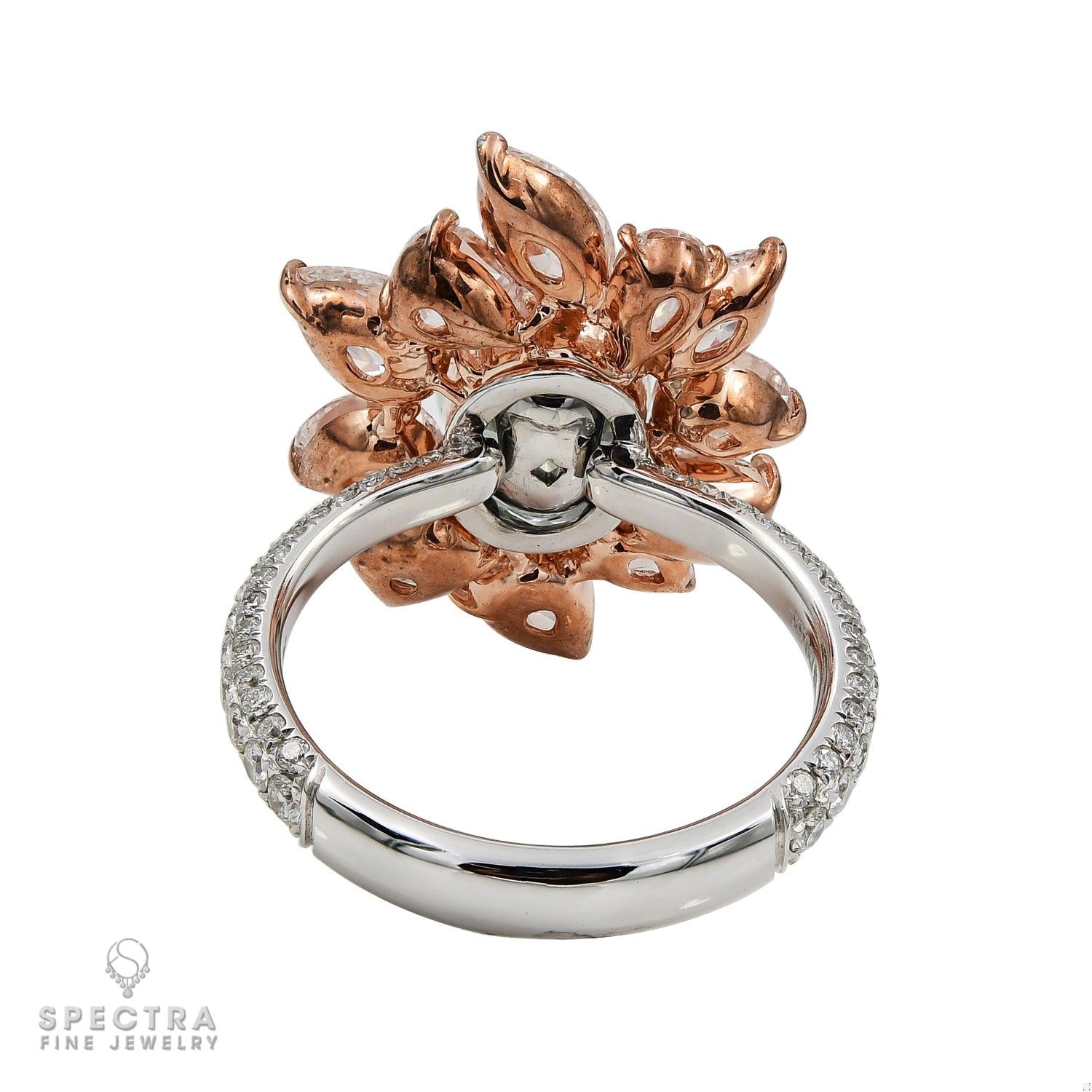 2.56ct Oval Light Green Diamond Cocktail Ring