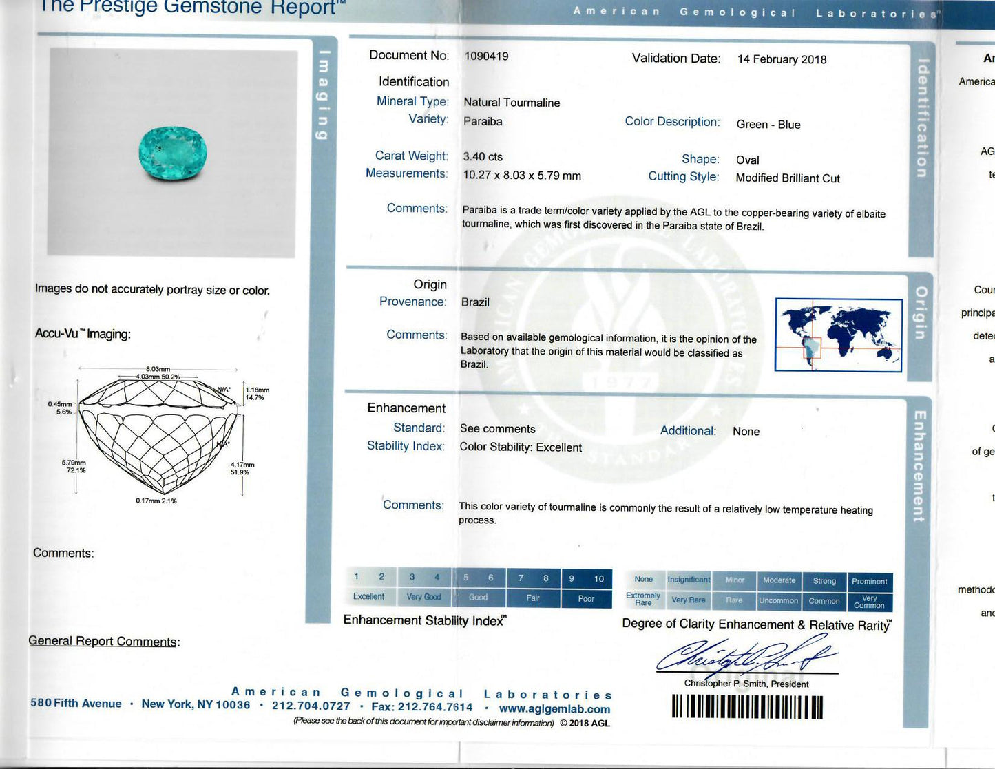 3.40 cts. Oval Paraiba Tourmaline Emerald Diamond Ring | Spectra Fine Jewelry