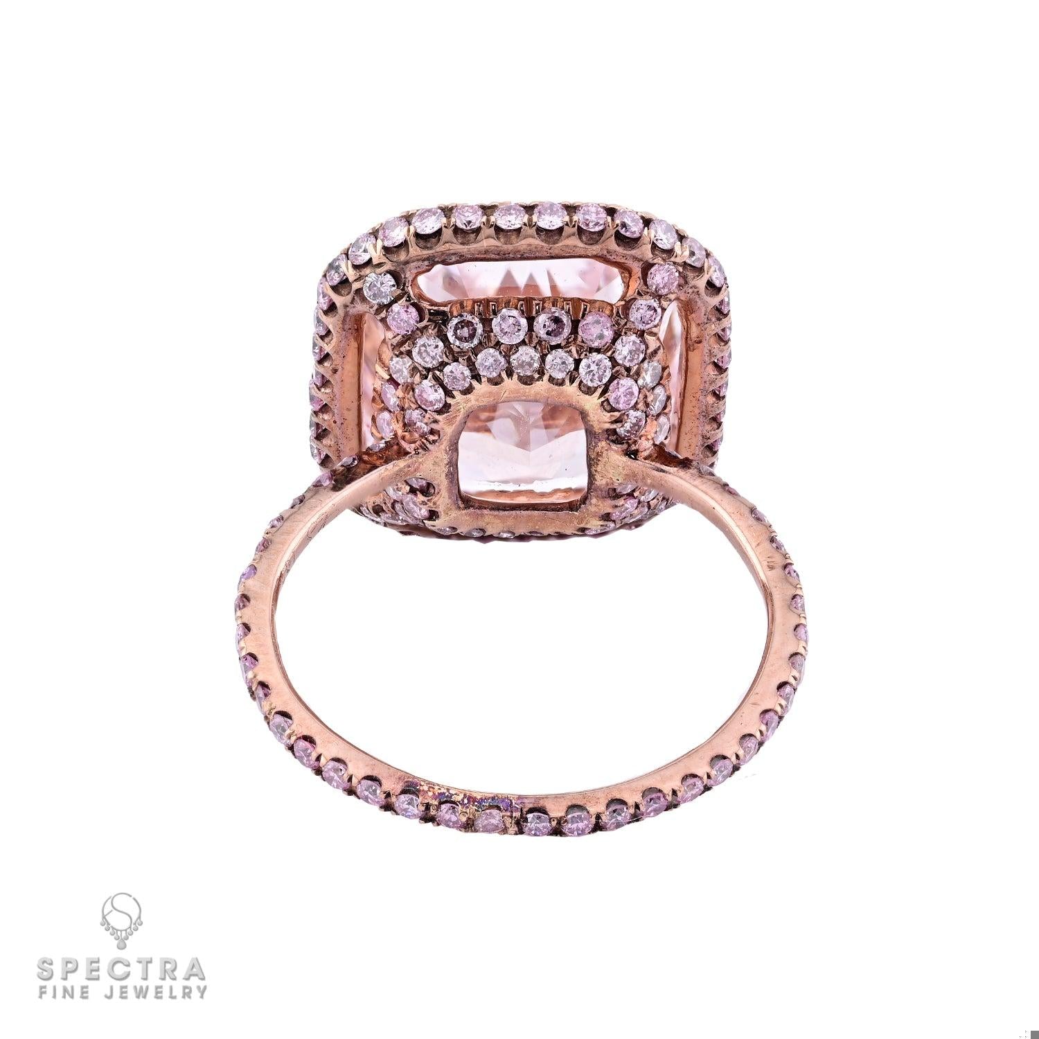 7.09ct Fancy Pink Diamond 18k Rose Gold Ring