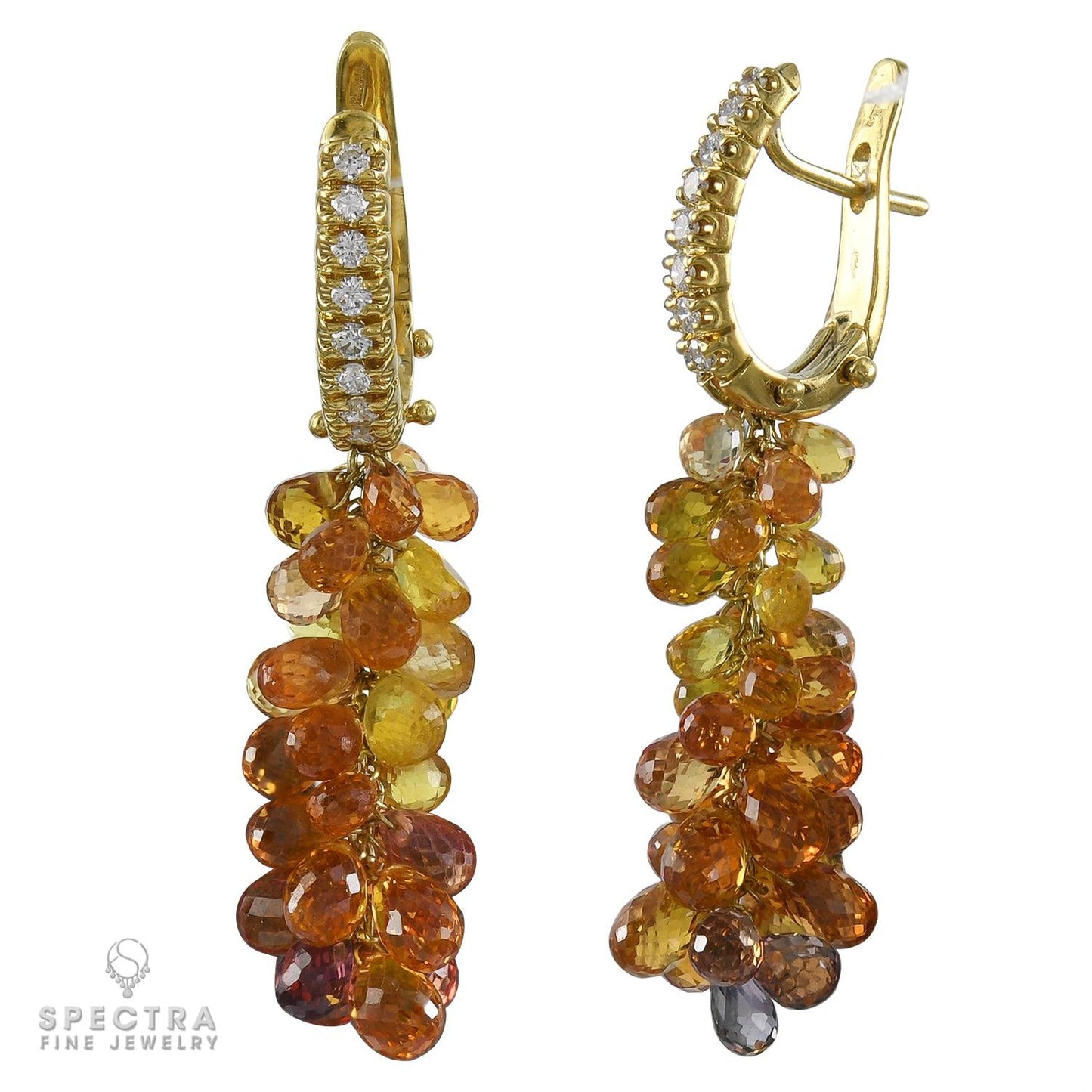 Adamas Milano Diamond Necklace Drop Earrings Demi Parure Suite