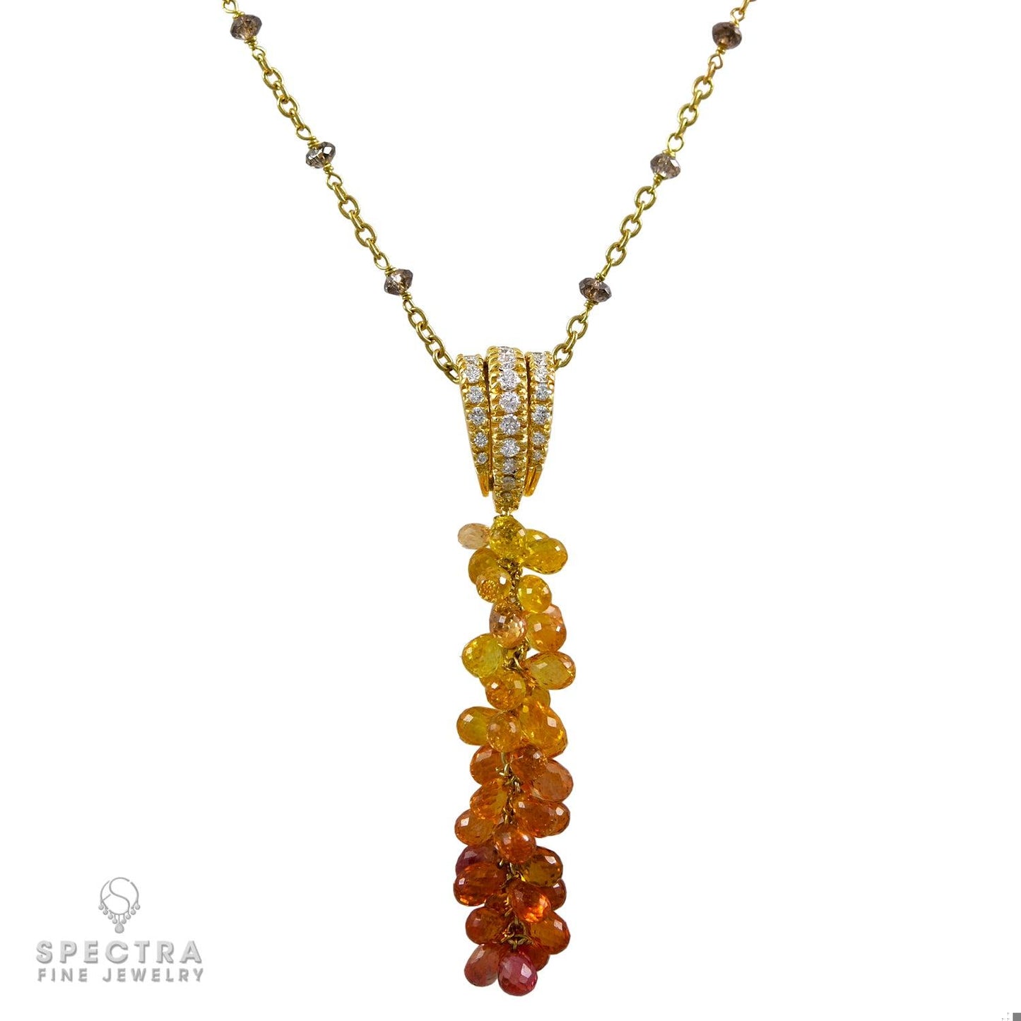 Adamas Milano Diamond Necklace Drop Earrings Demi Parure Suite