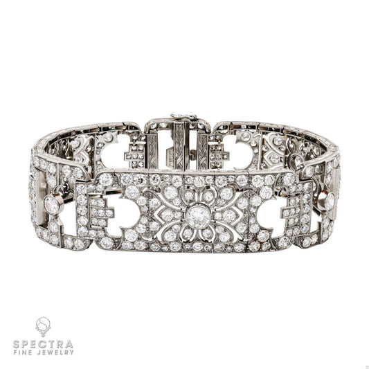 10 ct Art Deco Diamond Bracelet in Platinum – Estate Fine Jewelry