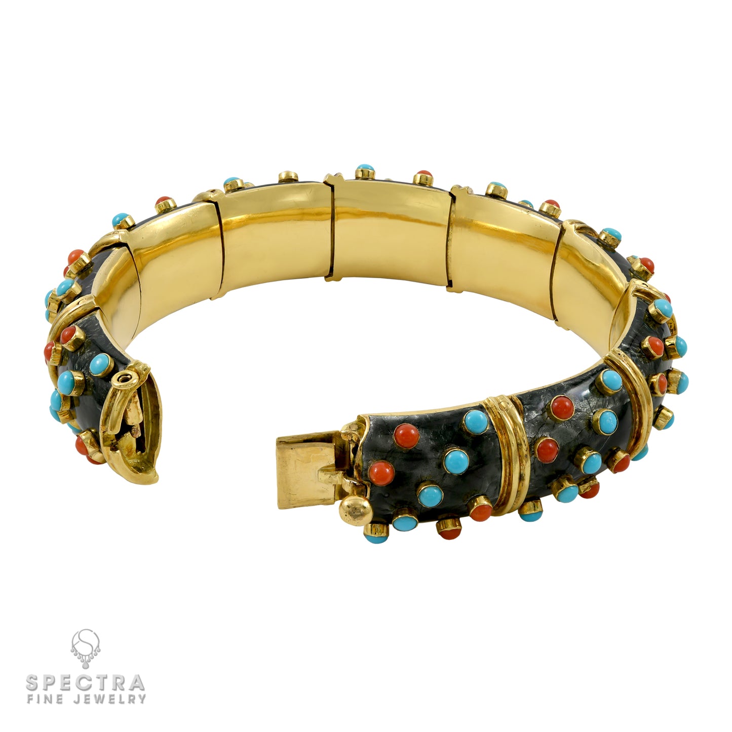 Tiffany & Co. Schlumberger® Vintage Turquoise Coral Bangle Bracelet