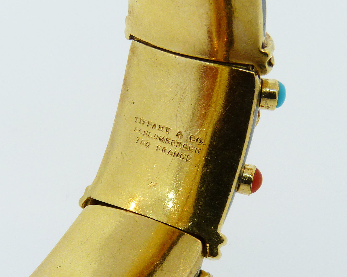 Tiffany & Co. Schlumberger® Vintage Turquoise Coral Bangle Bracelet