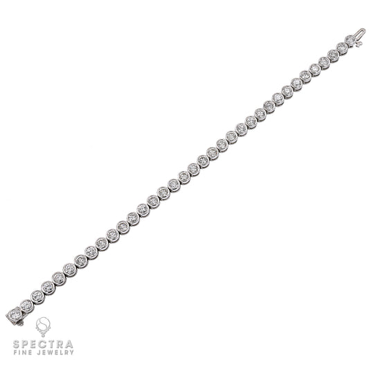 Spectra Fine Jewelry Diamond Bezel Tennis Bracelet 7.12 ct