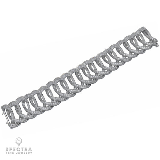 Spectra Fine Jewelry Diamond Pave Open Link Bracelet