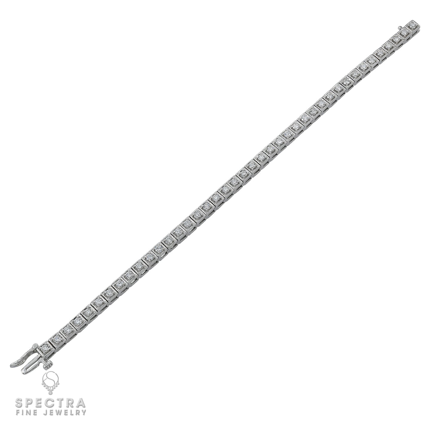 Contemporary Diamond Tennis Bracelet 3.28ct