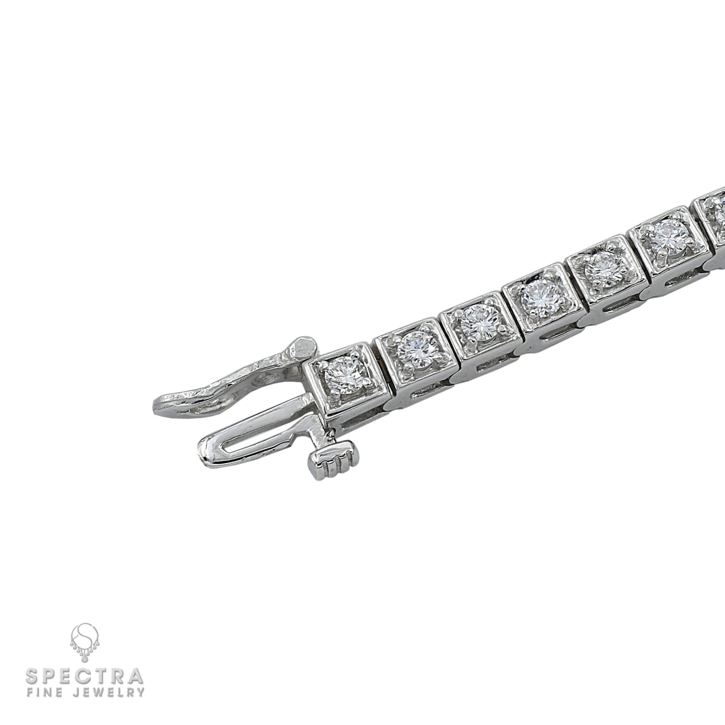Contemporary Diamond Tennis Bracelet 3.28ct