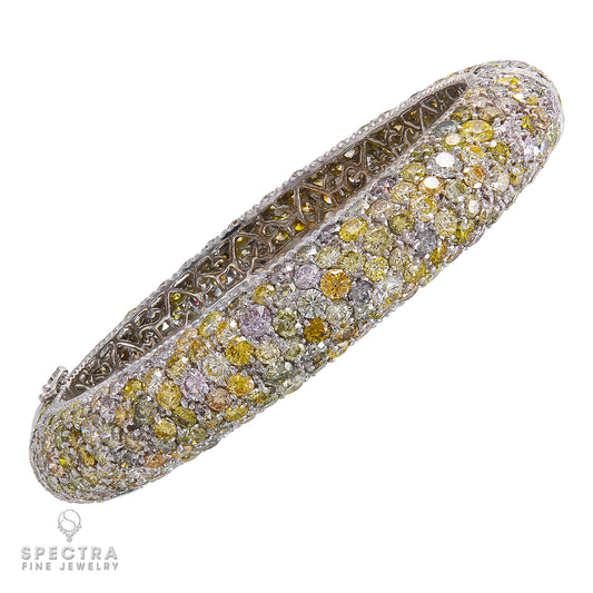 Multicolored Diamond Bangle Bracelet by Spectra Fine Jewelry