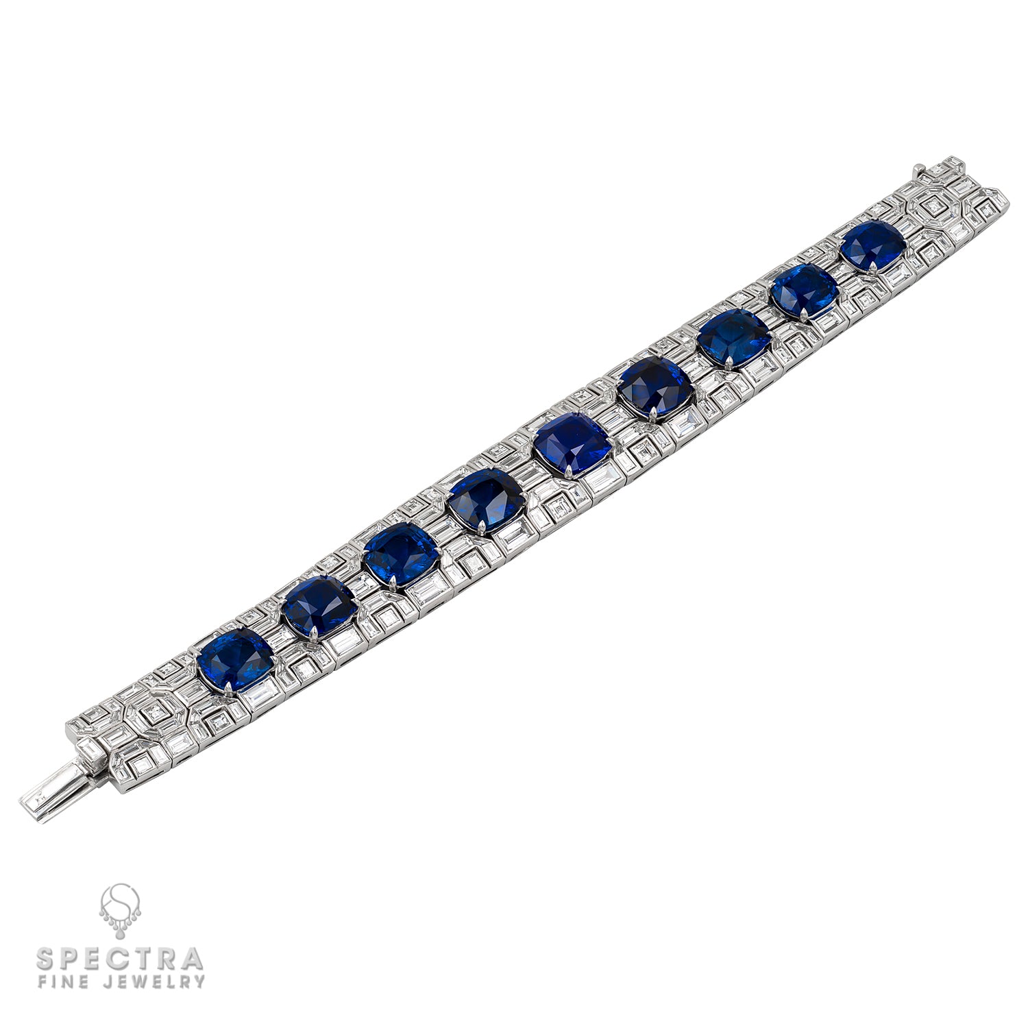 Vintage Bulgari Ceylon Sapphire Diamond Bracelet