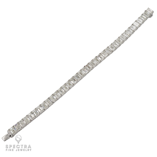 Spectra Fine Jewelry Emerald Cut Tennis Bracelet 36.49ct