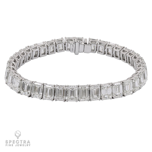 Spectra Fine Jewelry Emerald Cut Tennis Bracelet 36.49ct