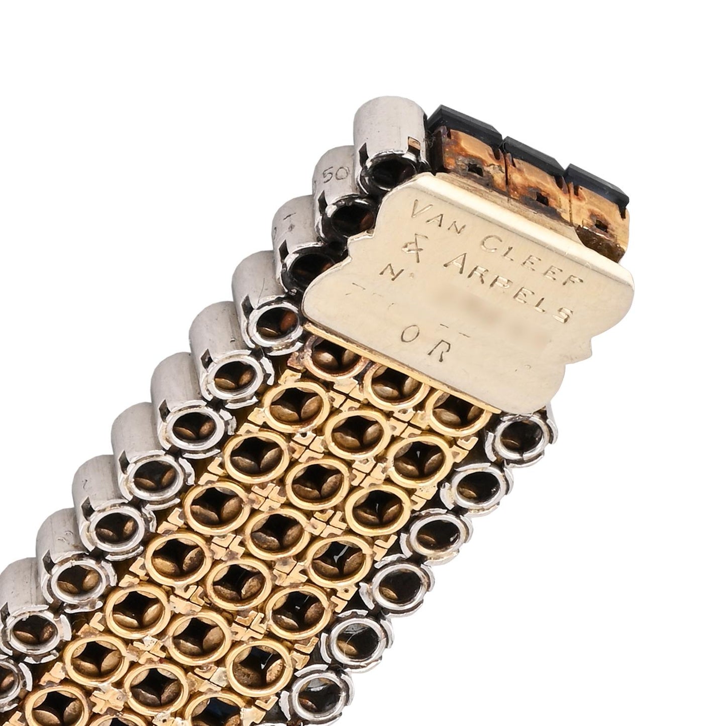 Van Cleef & Arpels Mystery Set Sapphire & Diamond Bracelet, French Maker's Mark