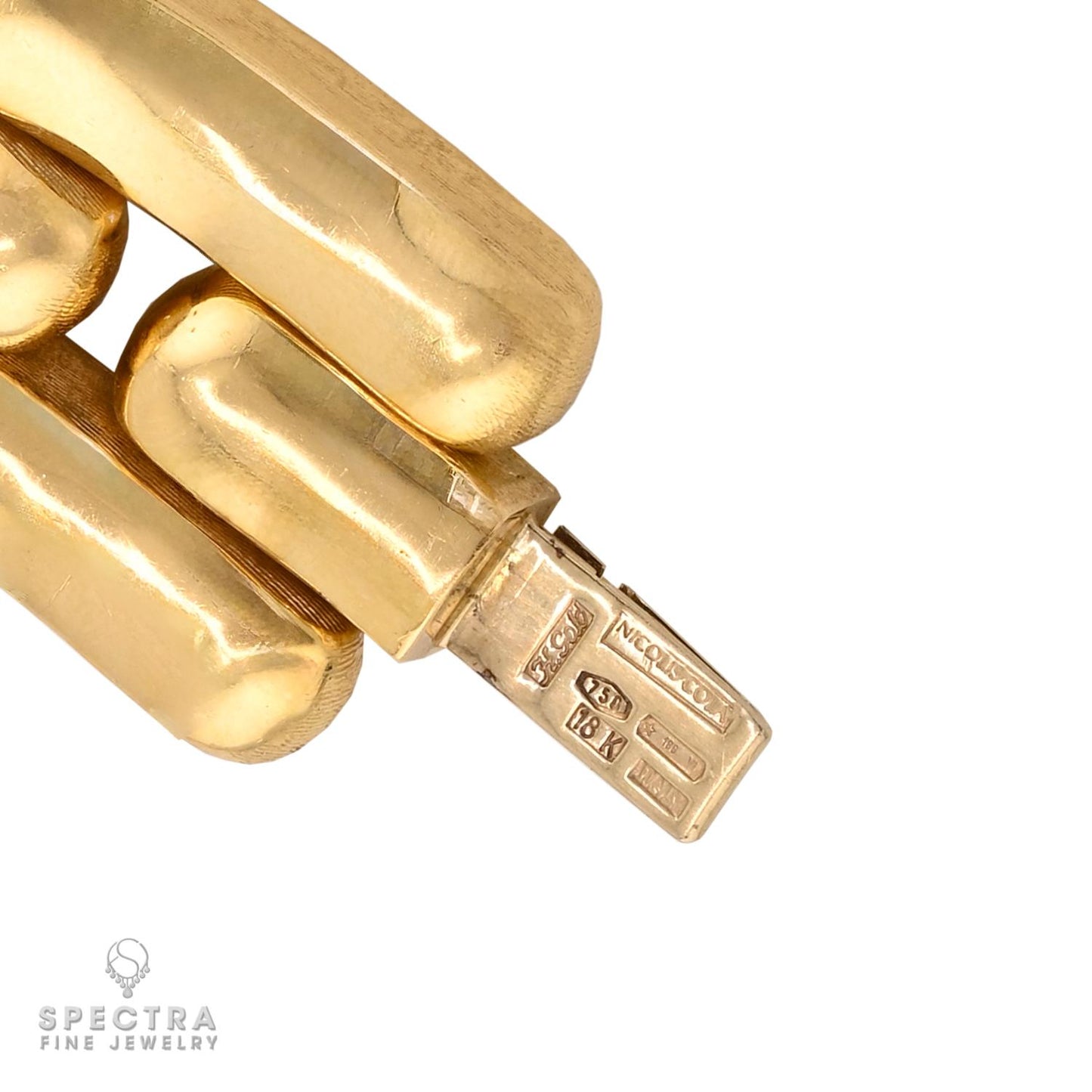Nicolis Cola 18k Yellow Gold Three-Row Link Bracelet