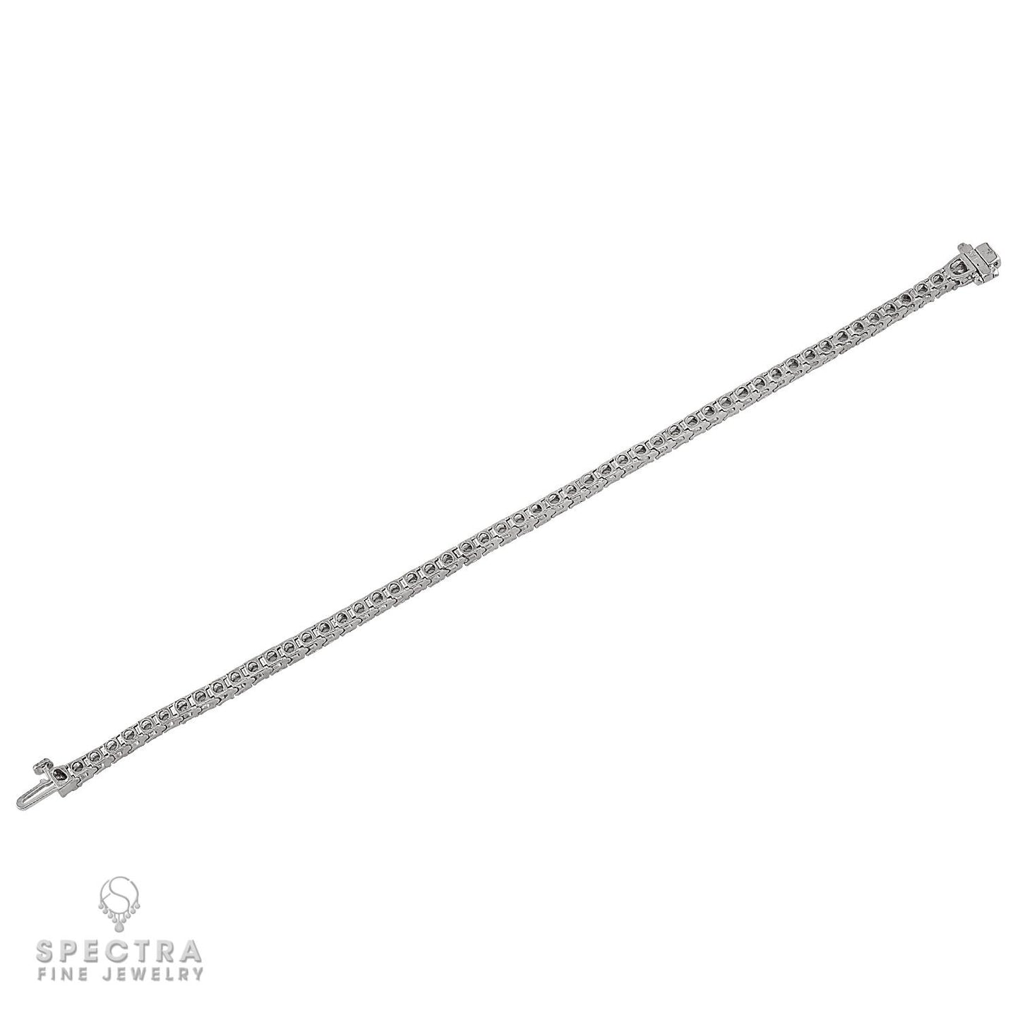 14K White Gold Diamond Tennis Bracelet 6.60 Carats