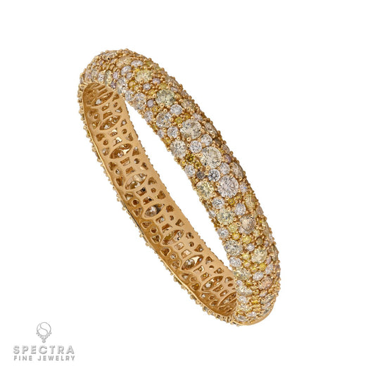 34.08ct Multicolor Diamond Bangle Bracelet | Spectra Fine Jewelry