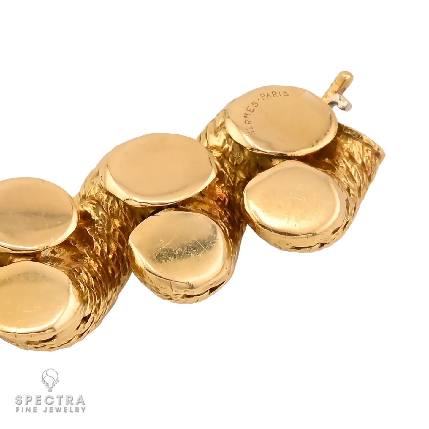 Hermès 18K Yellow Gold Rope Bracelet, Signed Paris