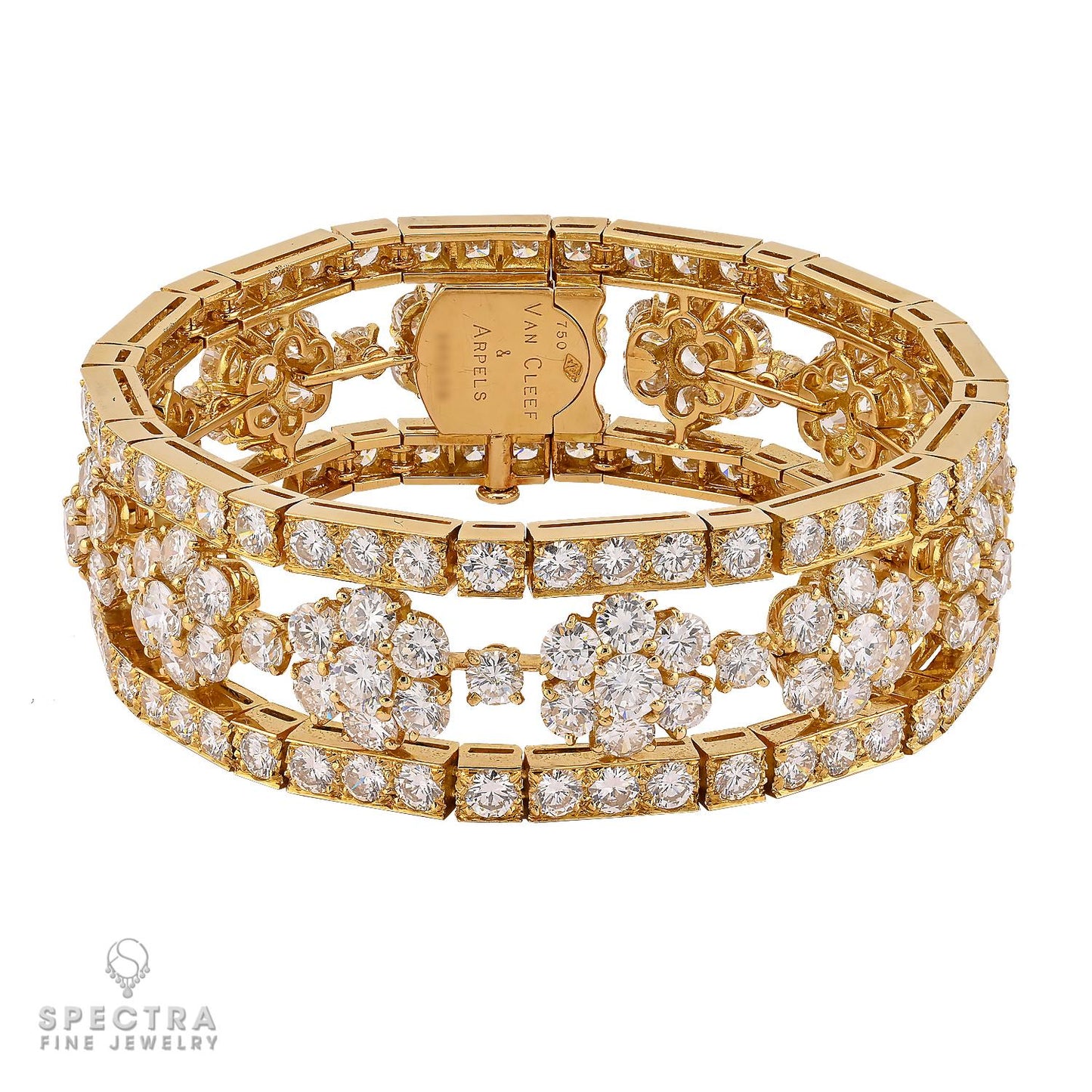 Van Cleef & Arpels Diamond 'Valenciennes' Bracelet in 18K Yellow Gold, 27.0 cts.