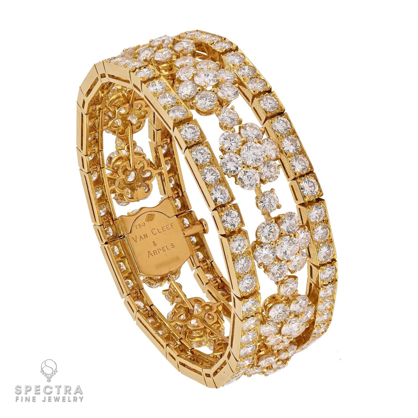 Van Cleef & Arpels Diamond 'Valenciennes' Bracelet in 18K Yellow Gold, 27.0 cts.