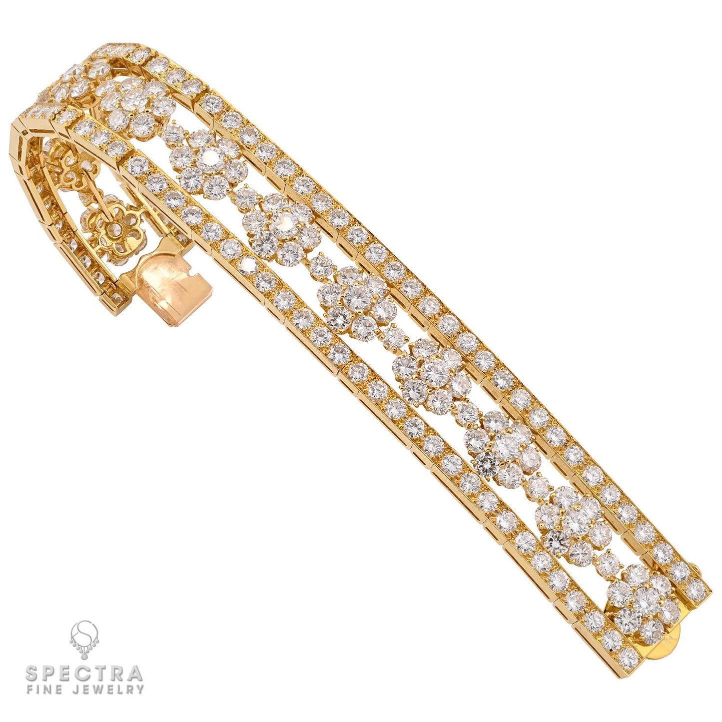 Van Cleef & Arpels Diamond 'Valenciennes' Bracelet in 18K Yellow Gold, 27.0 cts.