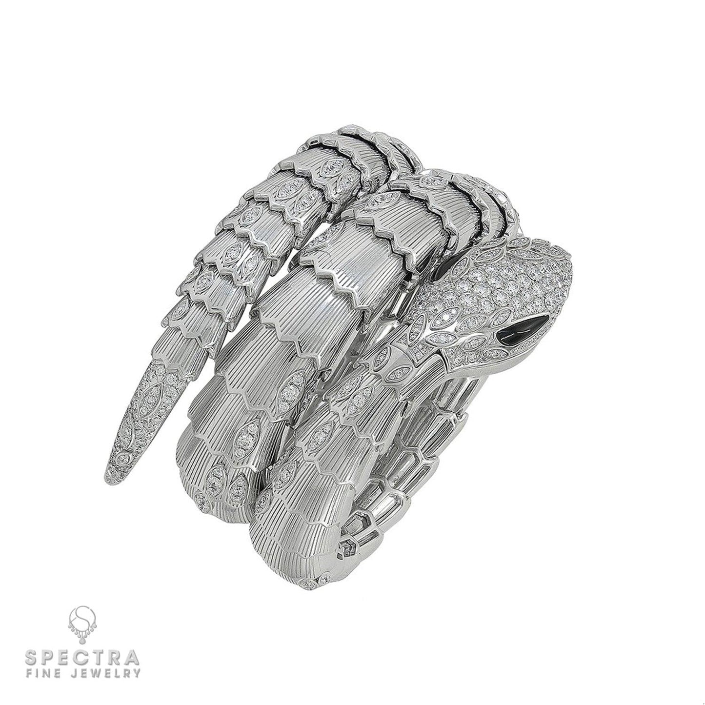 BULGARI Diamond Onyx Serpenti Watch: Luxury Timepiece with Diamonds and Onyx