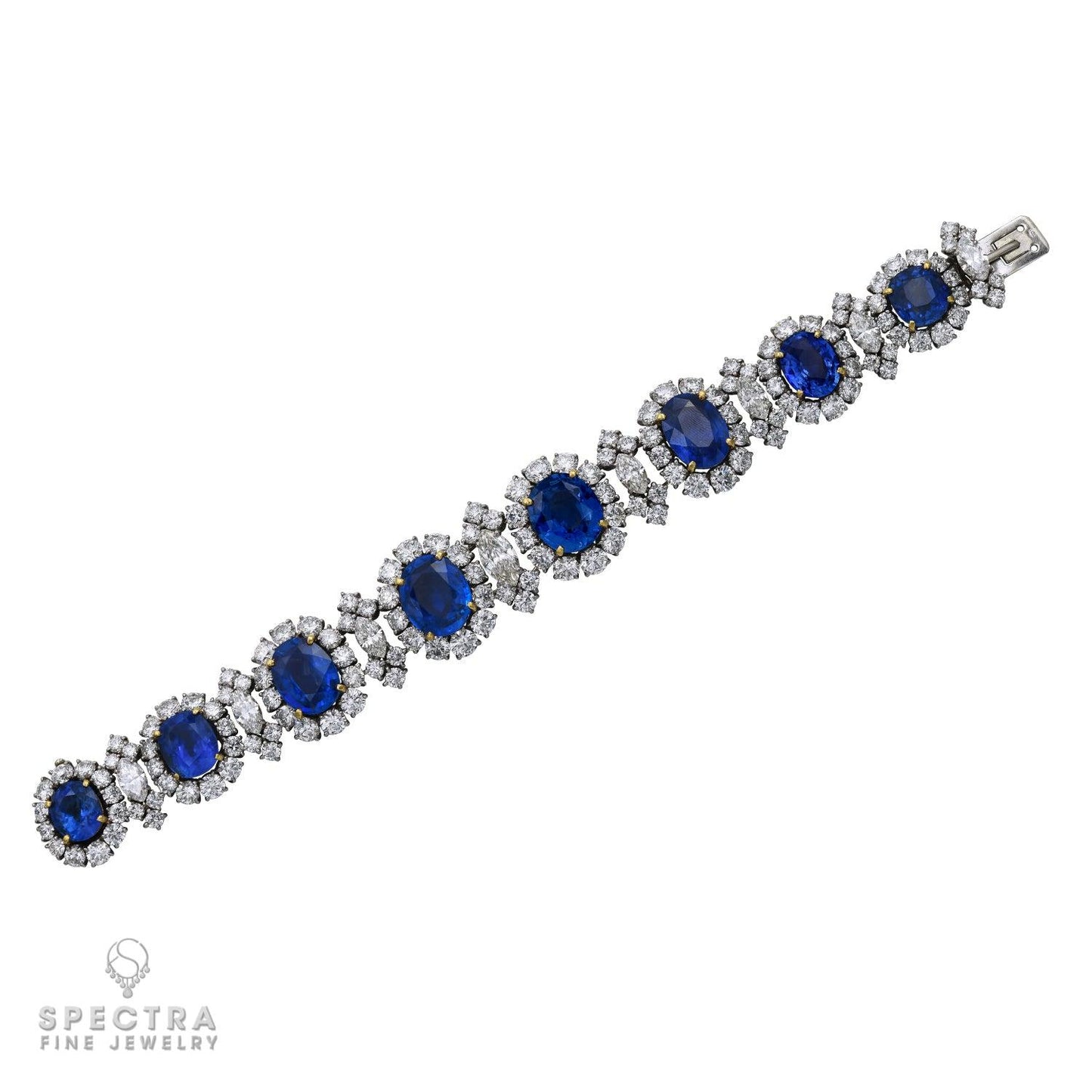 Bulgari Vintage Mid-Century Sapphire Diamond Bracelet