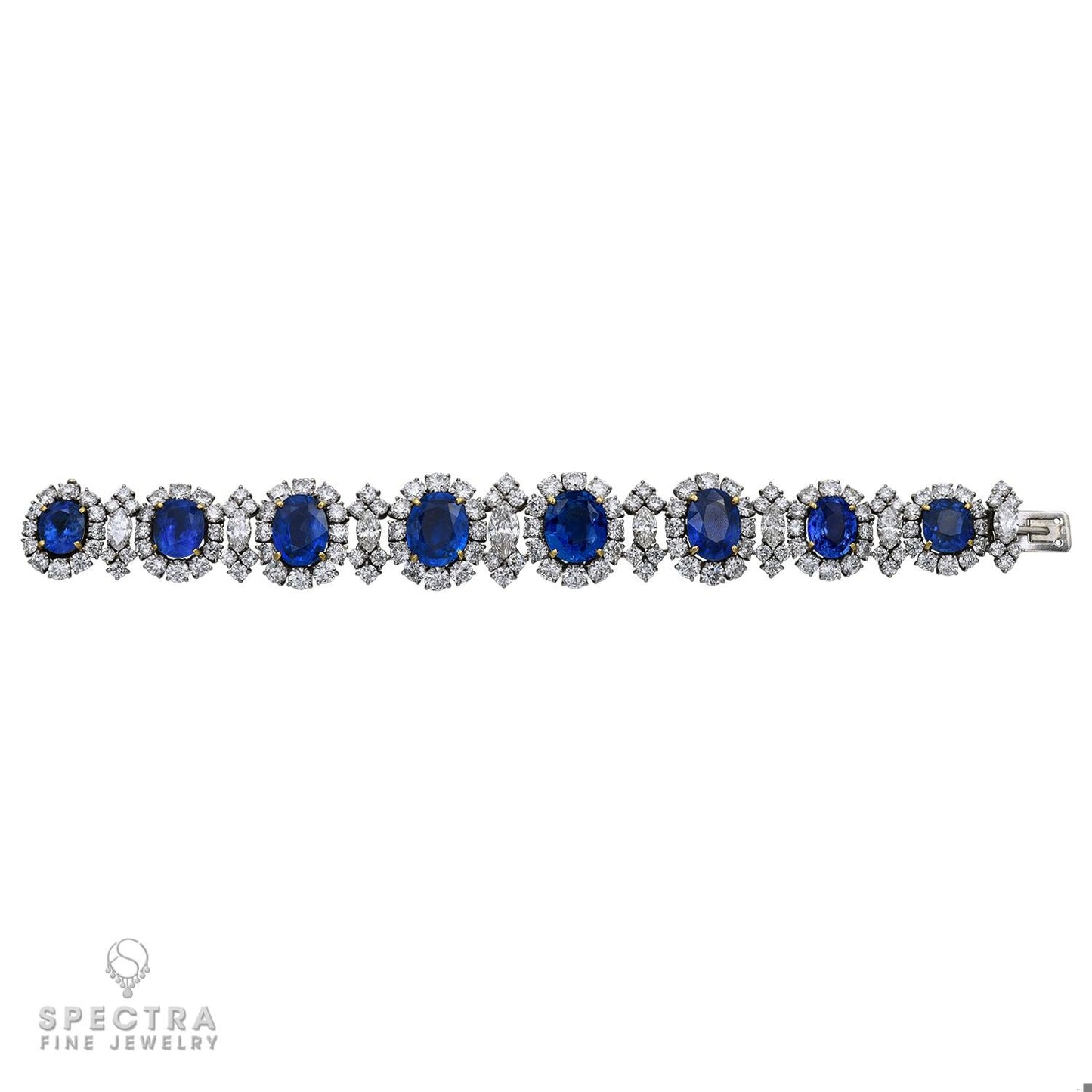 Bulgari Vintage Mid-Century Sapphire Diamond Bracelet