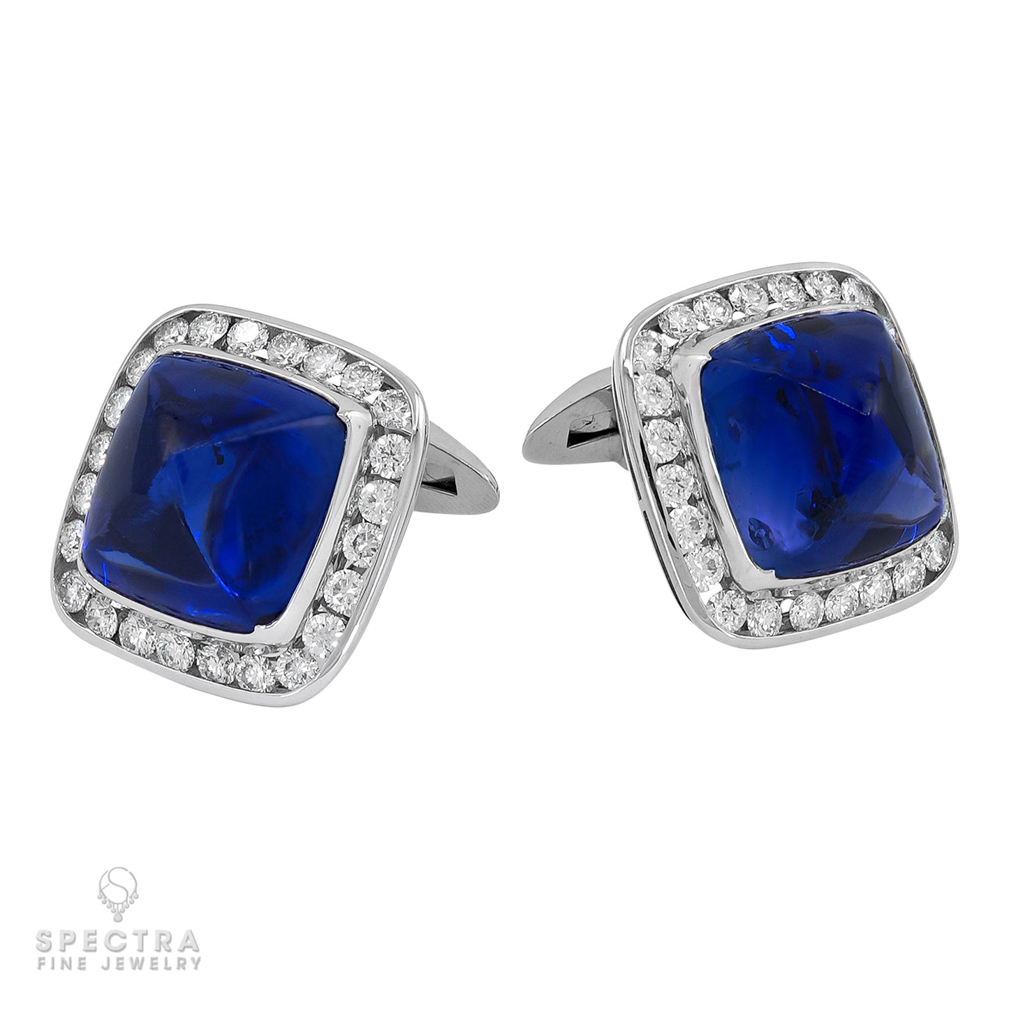 Spectra Fine Jewelry Sri Lanka Sapphire Diamond Cufflinks