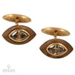 Hemmerle Carved Wood and Brown Diamond Cufflink in 18kt Yellow Gold