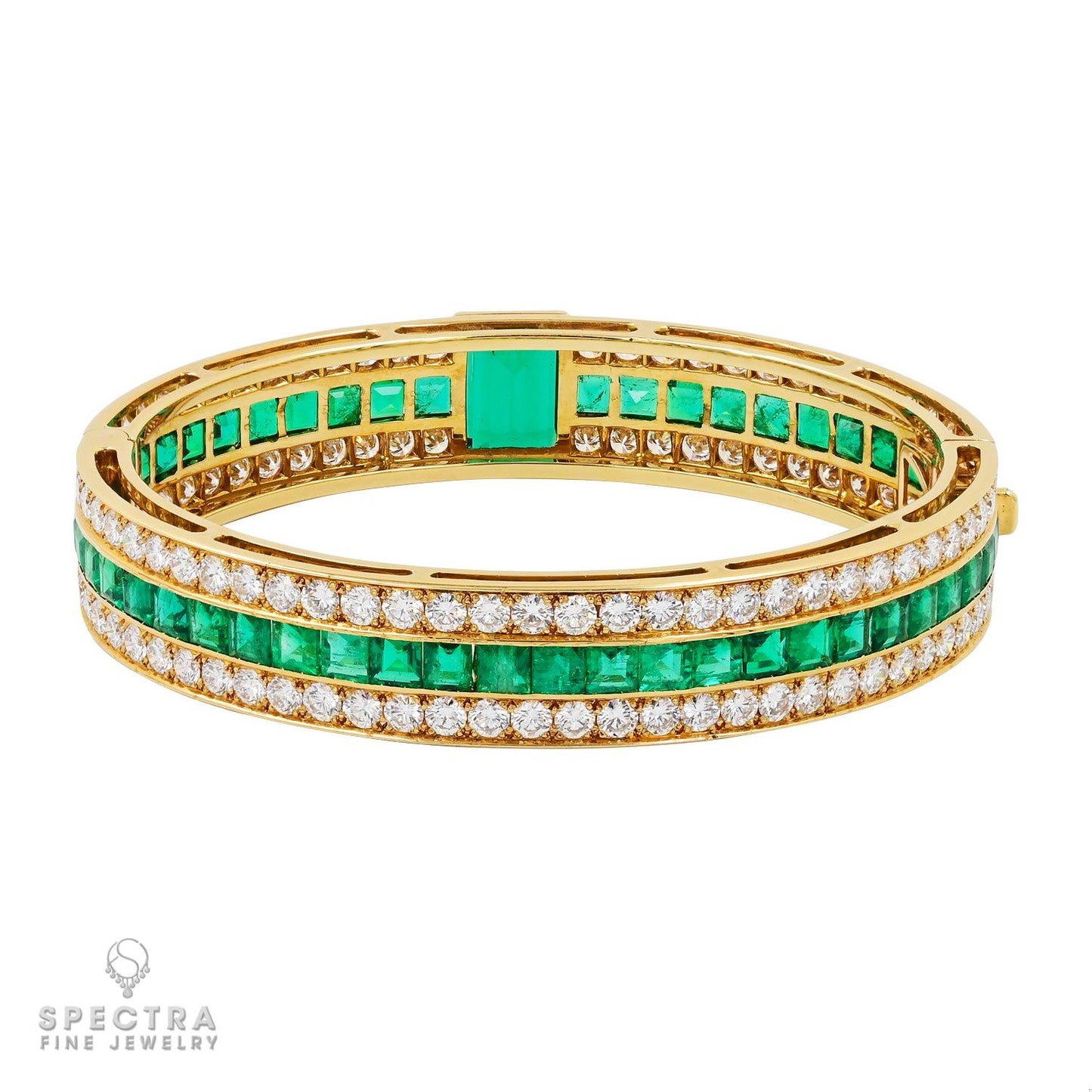 Cartier Emerald Diamond Bangle: Exquisite Jewelry from 1984