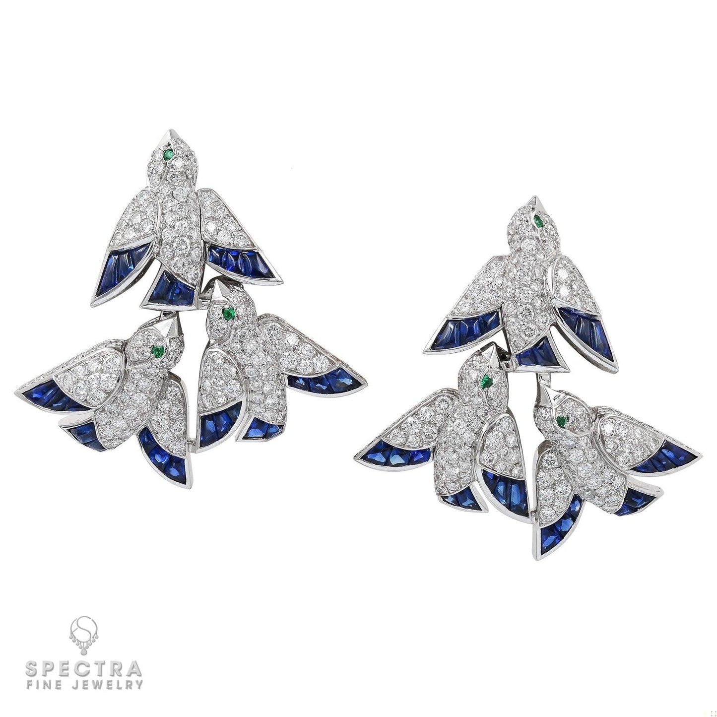 Cartier 'Les Oiseaux Liberees' Sapphire Diamond Suite