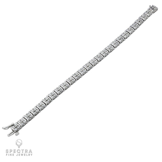 5.20 ct Diamond Line Tennis Bracelet in 18K White Gold – Contemporary Fine Jewelry