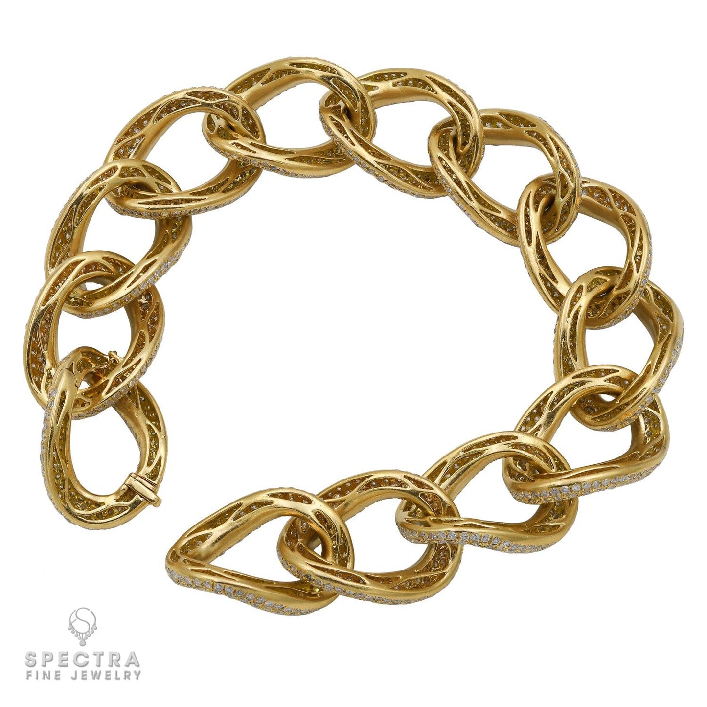 Contemporary Diamond Pave Cuban Link Bracelet