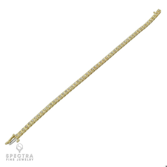 1.56 ct Diamond Tennis Bracelet in 18K Yellow Gold – Contemporary Fine Jewelry