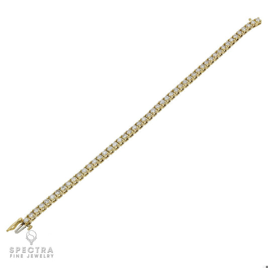 5.0 ct Diamond Tennis Bracelet in 18K Yellow Gold – Contemporary Fine Jewelry