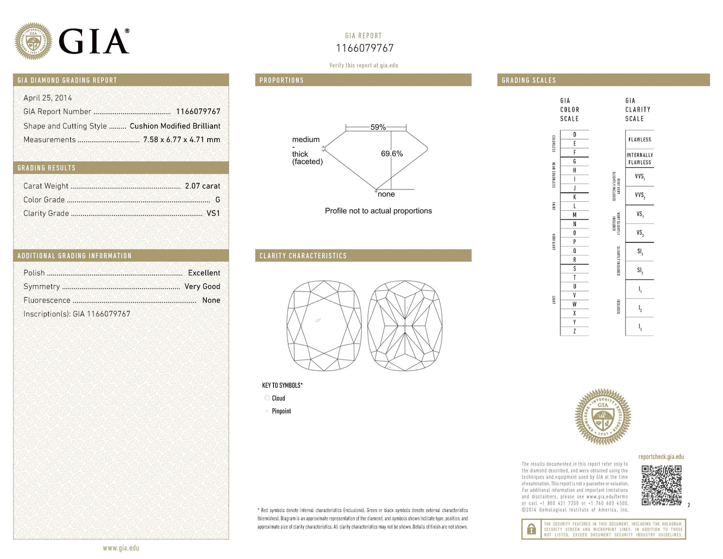 Cushion Diamond Stud Earrings in 18kt Gold by Spectra Fine Jewelry
