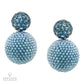 Hemmerle Vintage Aquamarine Pave Ball Drop Earrings