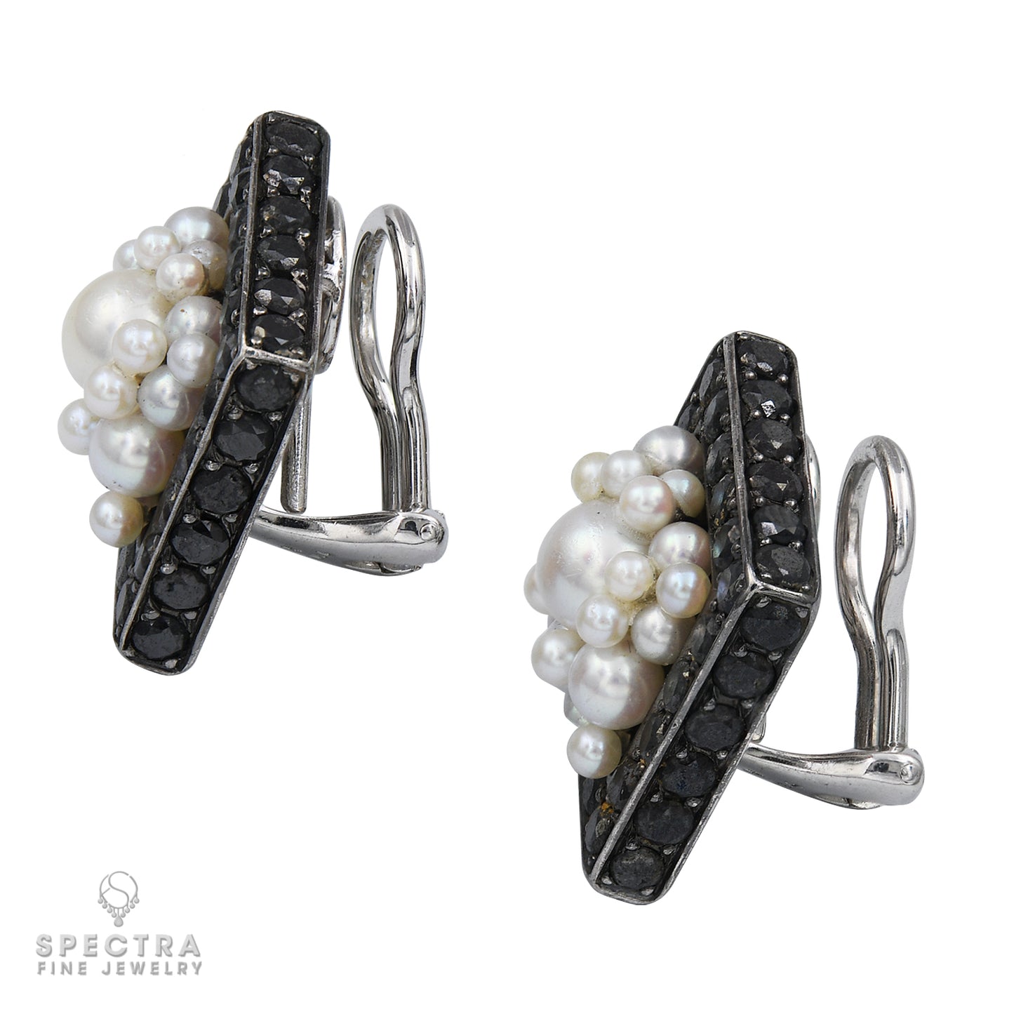 De Grisogono Pearl Diamond Button Earrings
