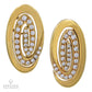 Bulgari Diamond Spiral Oval Button Earrings