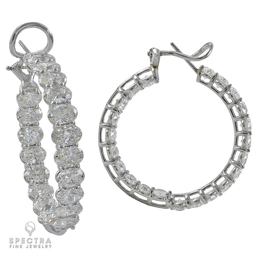 Spectra Fine Jewelry Diamond Inside Out Hoop Earrings 20.24ct