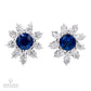 Harry Winston Jacques Timey Vintage Sapphire Diamond Cluster Stud Earrings