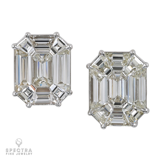 Spectra Fine Jewelry 4.36cts Diamond Illusions Stud Earrings