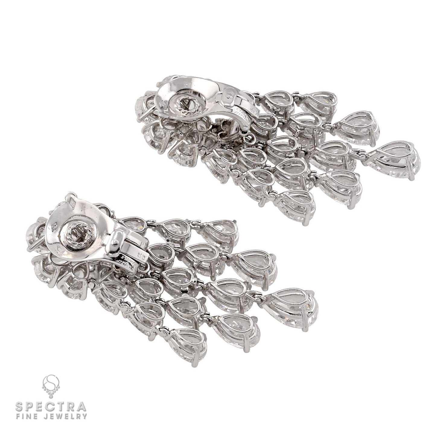 Van Cleef & Arpels ‘Saturne’ Diamond Earrings in Platinum & 18K White Gold