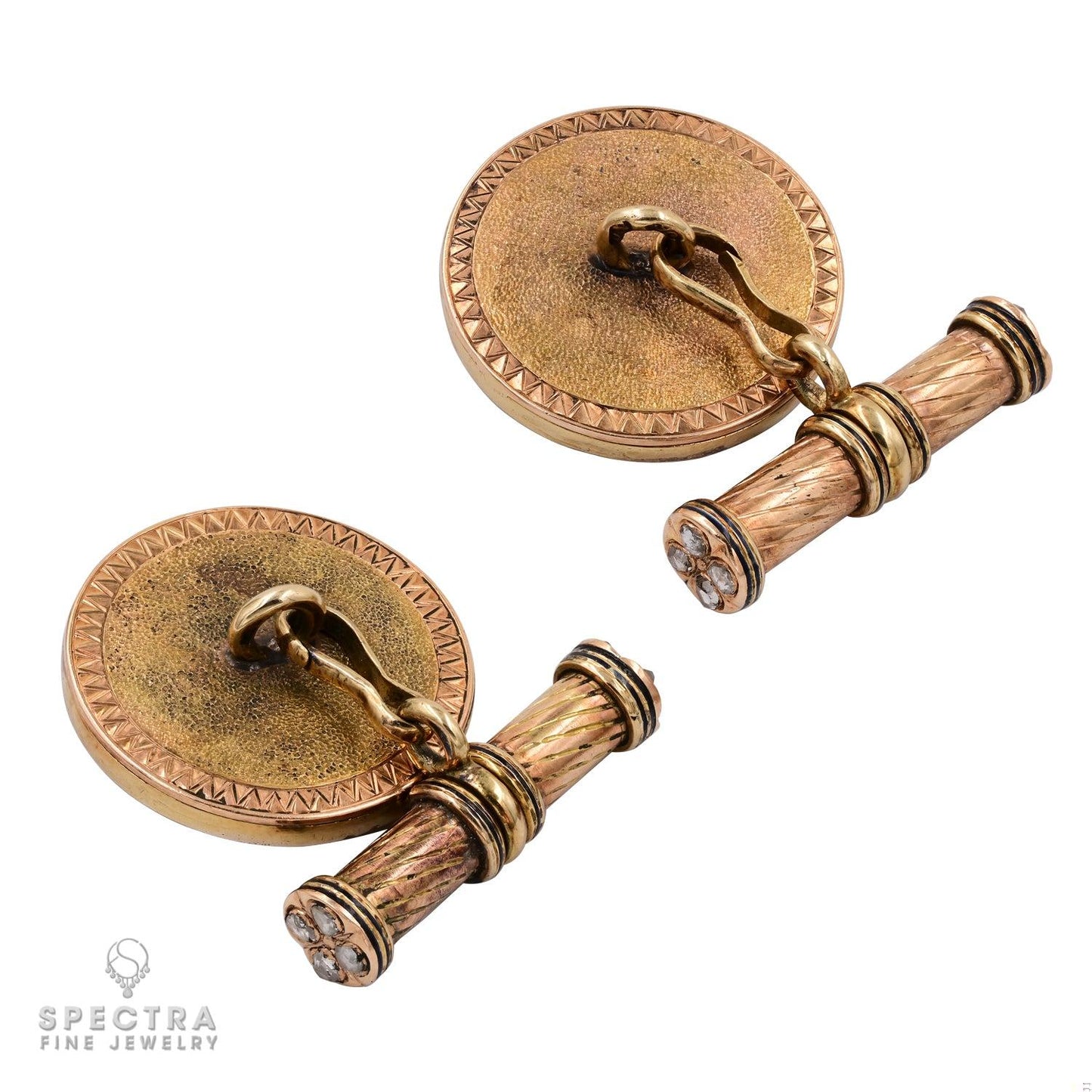 Edwardian Gemstone Cufflinks, circa 1900s