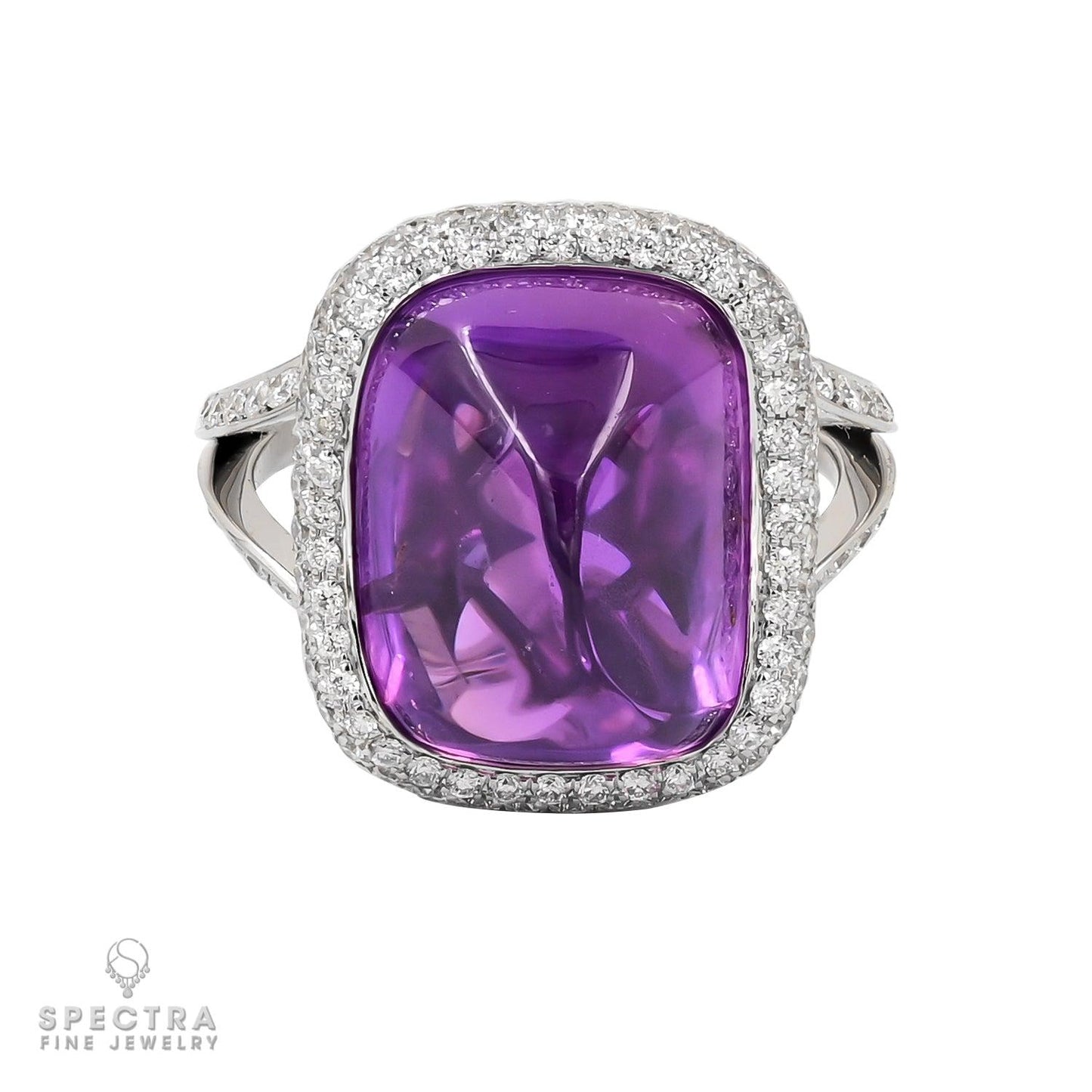 Spectra Fine Jewelry 15.83ct Purple Sapphire and Diamond Ring