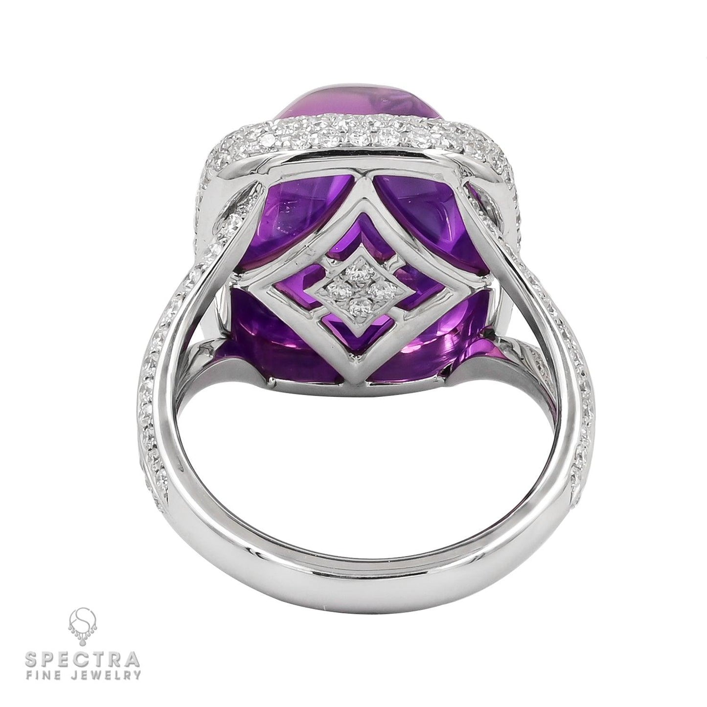 Spectra Fine Jewelry 15.83ct Purple Sapphire and Diamond Ring