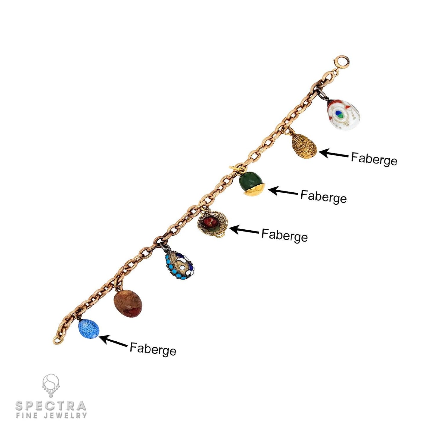 Fabergé Vintage Egg Charm Bracelet
